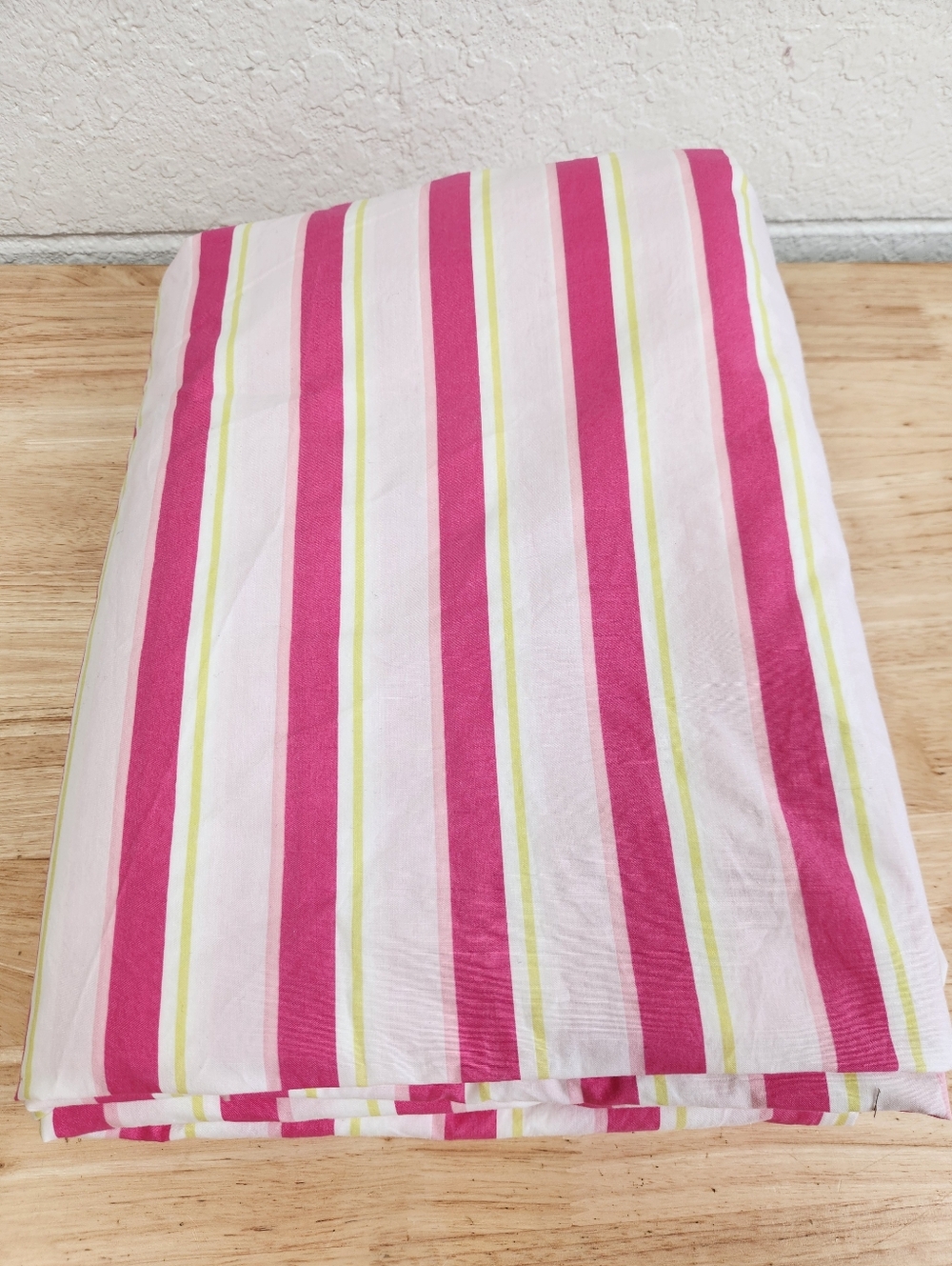 Pottery Barn Kids Striped Duvet Cover Sz Sz F/Q Bright Colorful Pink Lime